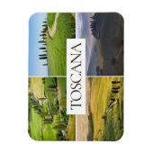 Toskana Landschaften Reise Foto Collage Magnet (Vertikal)