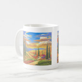 Toskana-Landschaftsmalerei - multi Kaffeetasse (Vorderseite Links)