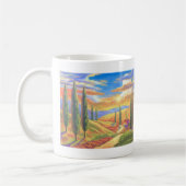 Toskana-Landschaftsmalerei - multi Kaffeetasse (Links)