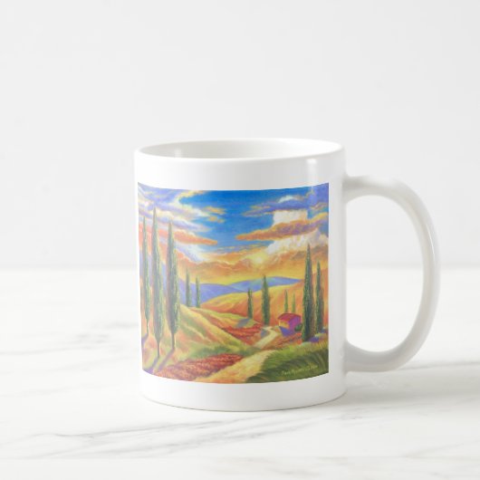 Toskana-Landschaftsmalerei - multi Kaffeetasse (Rechts)