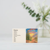 Toskana-Landschaftsmalerei - multi Visitenkarte (Stehend Vorderseite)