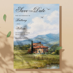 Toskana Landsitz Weinberg Hochzeit  Save The Date