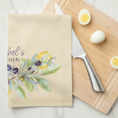 Toskana Lemons Olives Geschirrtuch (Viertel Falte)