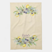 Toskana Lemons Olives Geschirrtuch (Vertikal)