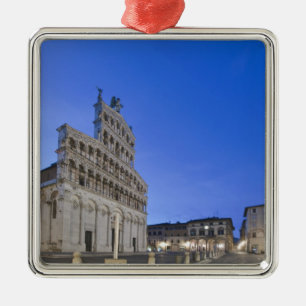 Toskana, Lucca, Piazza San Michele bei Tagesanbruc Silbernes Ornament