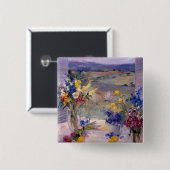 Toskana mit Blumen Button (Vorne & Hinten)