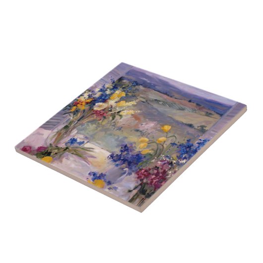 Toskana mit Blumen Fliese (Seite)