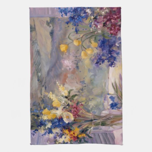 Toskana mit Blumen Geschirrtuch (Vertikal)