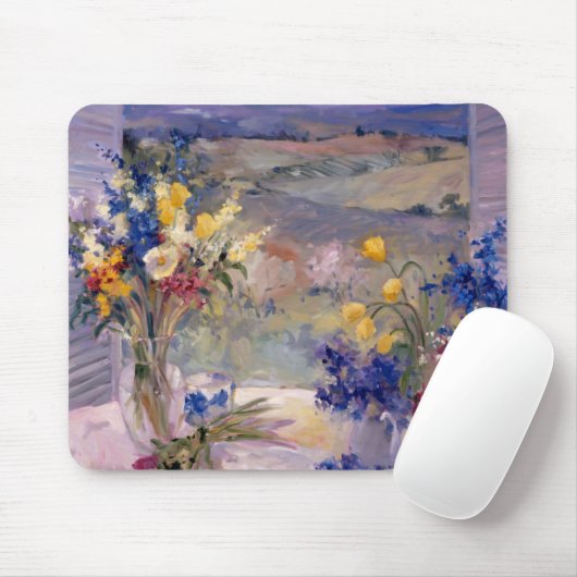 Toskana mit Blumen Mousepad (Mit Mouse)