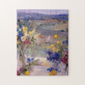 Toskana mit Blumen Puzzle (Vertikal)