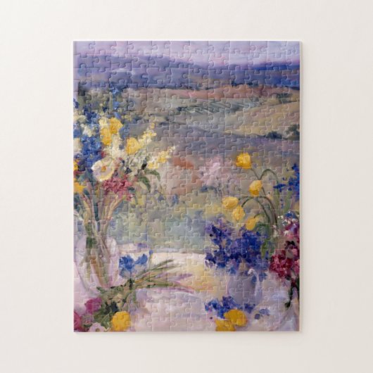 Toskana mit Blumen Puzzle (Vertikal)
