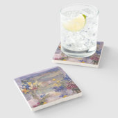 Toskana mit Blumen Steinuntersetzer (Seitenansicht)