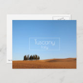Toskana mit Zypressen im Herbst Postkarte (Vorne/Hinten)