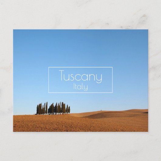 Toskana mit Zypressen im Herbst Postkarte (Vorderseite)