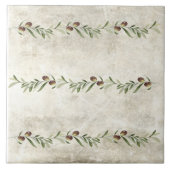 Toskana Olivenhaine und Branchen in rustikalen Was Fliese (Vorderseite)