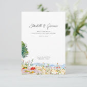 Toskana-Picknick-Hochzeit - Save the Date (Stehend Vorderseite)