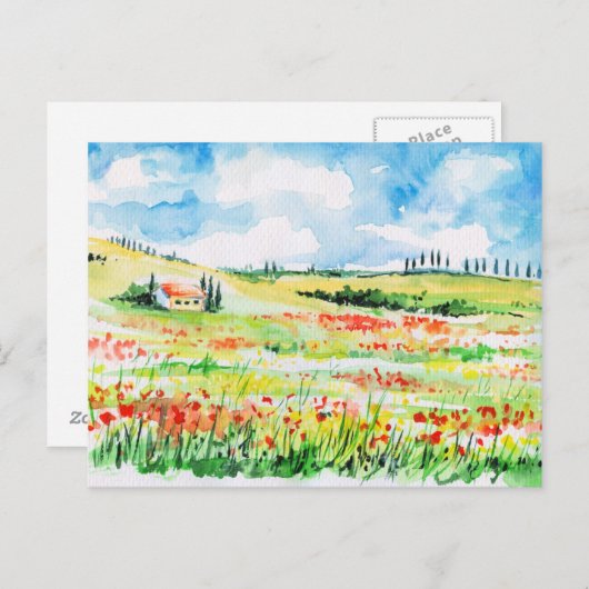 Toskana Postkarte (Vorne/Hinten)