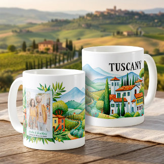 Toskana-Reise Foto- & Namenspersonal Geschenk Kaffeetasse