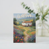 Toskana Reise Postkarte - Vintag Italien Szene (Stehend Vorderseite)