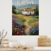 Toskana Reiseplakat - Vintag Italien Szene Poster (Küche)