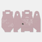 Toskana Rosa Damaske Sleek Minimales Foto Hochzeit Geschenkschachtel (Ungeklappt)