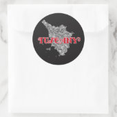 Toskana Runder Aufkleber (Tasche)