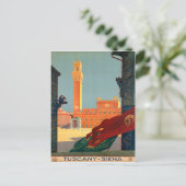Toskana Siena Italien Vintag Italienisches Reisepl Postkarte (Stehend Vorderseite)