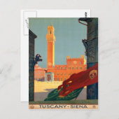 Toskana Siena Italien Vintag Italienisches Reisepl Postkarte (Vorne/Hinten)