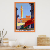 Toskana ~ Siena ~ Vintage italienische Reise Poster (Küche)