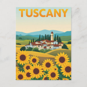 Toskana-Sonnenblumenfeld Postkarte