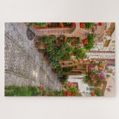 Toskana Stadt - eine ruhige Kopfsteinpflasterstraß Puzzle (Horizontal)