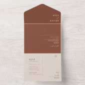 Toskana Terracotta | Moderne Alleinhochzeit All In One Einladung (Innen Boden)