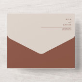 Toskana Terracotta | Moderne Alleinhochzeit All In One Einladung (Rückseite)