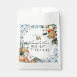 Toskana Tile Citrus Orange Geburtstagsparty Desser Geschenktütchen