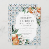 Toskana Tile Coastal Italienischer Geburtstag Einl Postkarte (Vorne/Hinten)