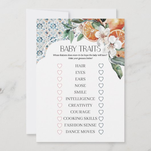 Toskana Tile Coastal Italienisches Kinderspiel Einladung (Vorderseite)