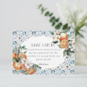 Toskana Tile Italien Gemeinsames Rezept Einladung (Stehend Vorderseite)