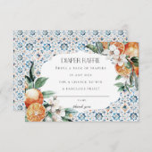 Toskana Tile Italien Windeln Einladung Einlage (Vorne/Hinten)