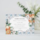 Toskana Tile Italien Windeln Einladung Einlage (Stehend Vorderseite)