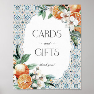 Toskana Tile Italienische Strandkarten und Geschen Poster