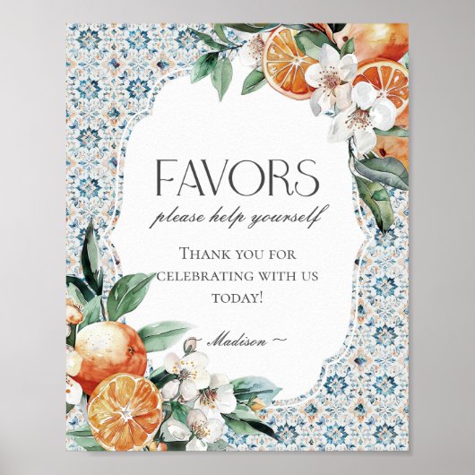 Toskana Tile Italienische Strandküste Favoriten Ze Poster (Vorne)