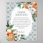 Toskana Tile Italienische Windeln Gedanken Babydus Poster (Vorne)