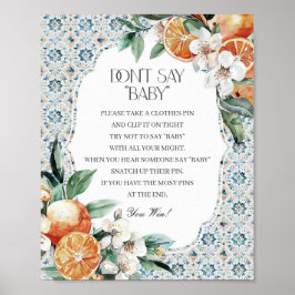 Toskana Tile Italienisches Dont Say Baby Showspiel Poster