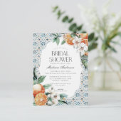 Toskana Tile Küste Italienisches Brautparty Einlad Postkarte (Stehend Vorderseite)