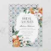 Toskana Tile Küste Italienisches Brautparty Einlad Postkarte (Vorne/Hinten)