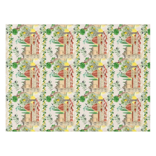 Toskana, Toskana, Italien, Oliven, Zitronen, Tischdecke (Vorderseite (Horizontal))