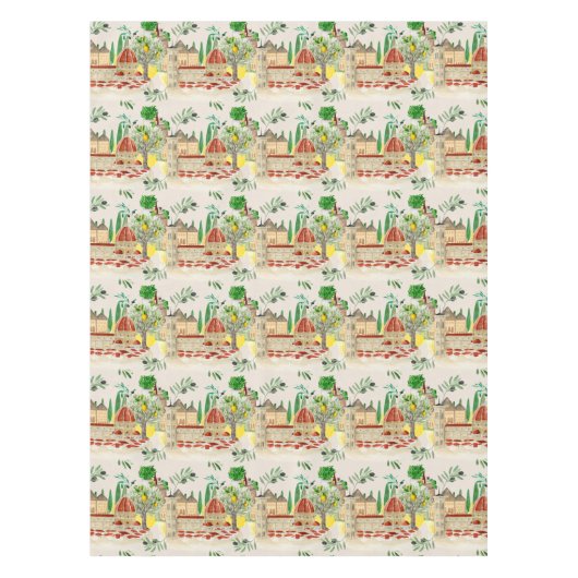 Toskana, Toskana, Italien, Oliven, Zitronen, Tischdecke (Vorderseite)