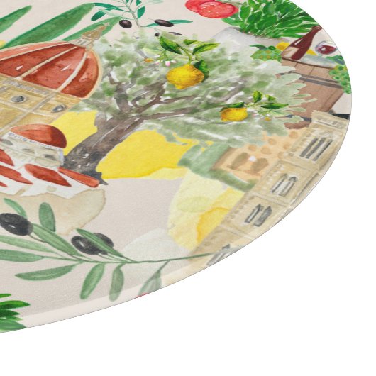 Toskana,Toskana,Italien,Oliven,Zitronen,Tomaten/Pa Schneidebrett (Ecke)