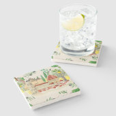 Toskana, Toskana, Italien, Oliven, Zitronen, Zi Steinuntersetzer (Seitenansicht)