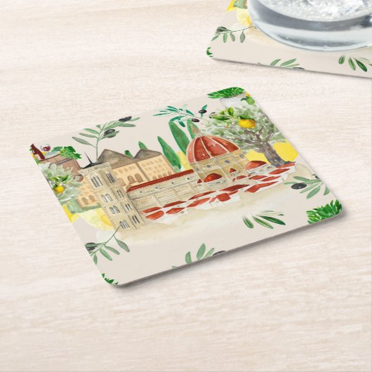 Toskana, Toskana, Italien, Oliven, Zitronen, Zitru Rechteckiger Pappuntersetzer (angewinkelt)